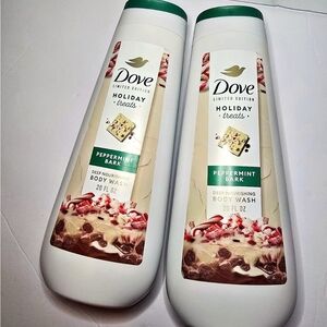 Dove Holiday Treats Peppermint Bark Deep Nourishing Body Wash - White & Green